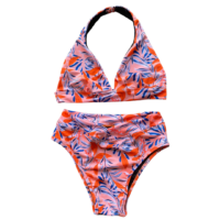 Traje de Baño Lotus Paisley Coral Orange